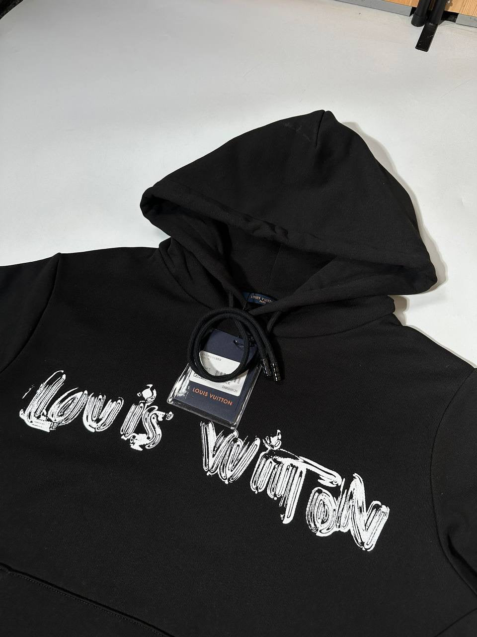 Louis Vuitton Graphic Logo Hoodie – Black