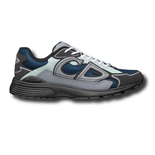 B30 trainers white and blue running sneakers with lace-up and cushioned sole