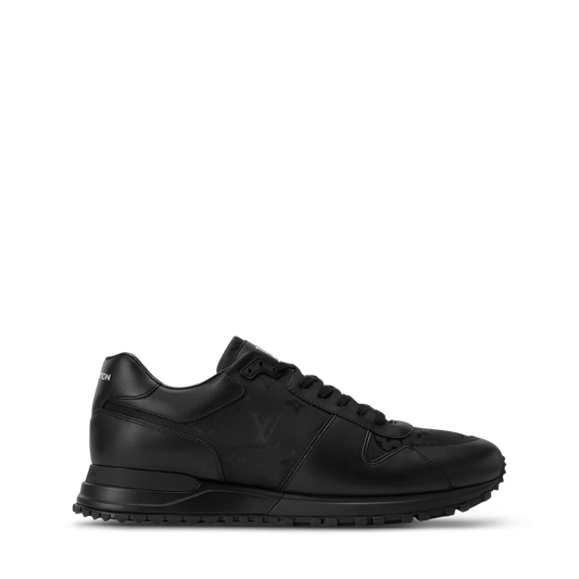 Run Away Sneaker black low-top lace-up with smooth leather panels and logo detail
