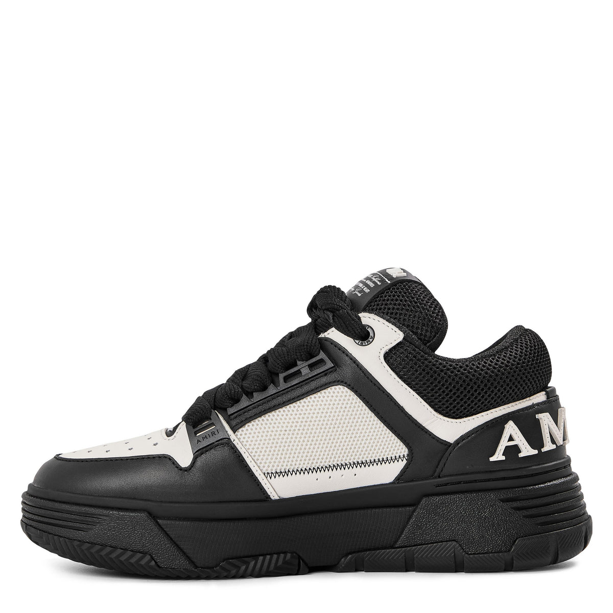 Patch MA chunky trainers in black and white, mesh upper, thick rubber outsole