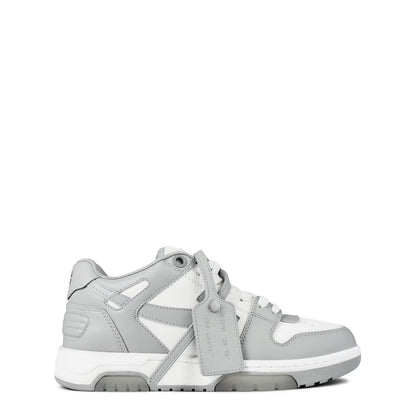 Out of Office Classic Trainers in light grey and white with lace-up and tag detail
