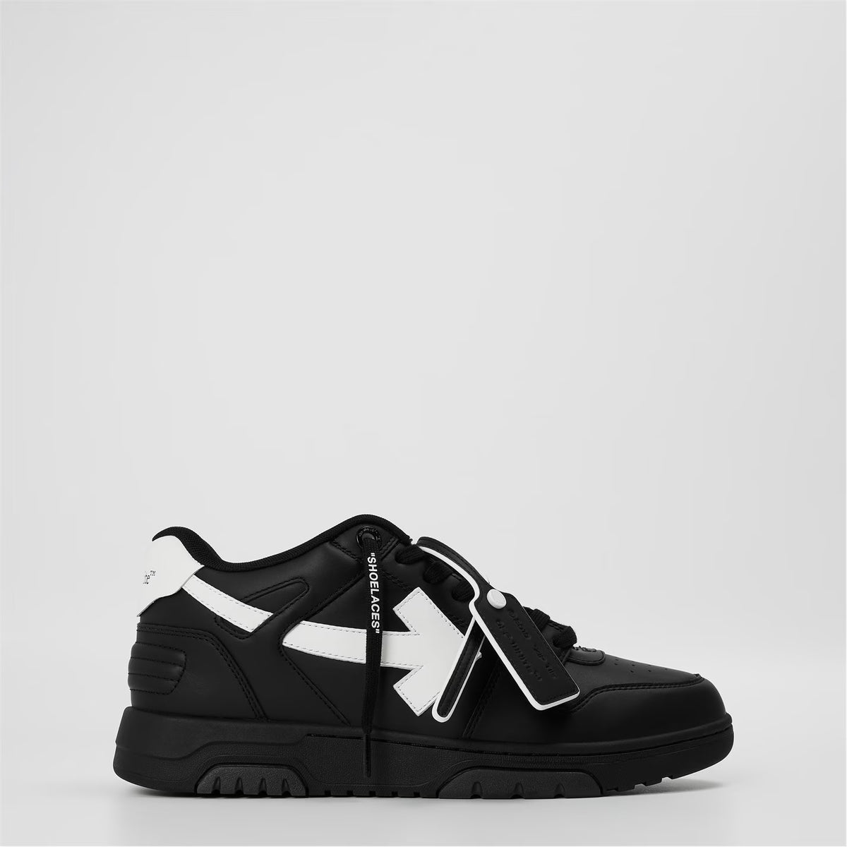 Out of Office Classic Trainers in black with white side panel and lace-up finish