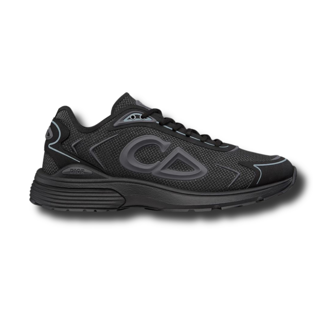 CD B30 Countdown tech sneaker, black upper with gray C-shaped logo panel