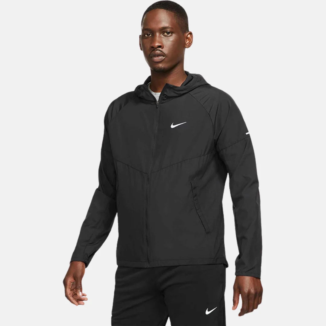 Nike Miler Repel tracksuit hooded zip jacket and jogger pants, black