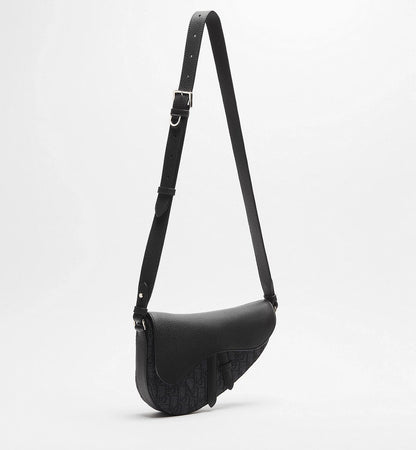 Schwarzer Schulterriemen der Saddle Bag mit verstellbarer Schnalle und Nieten