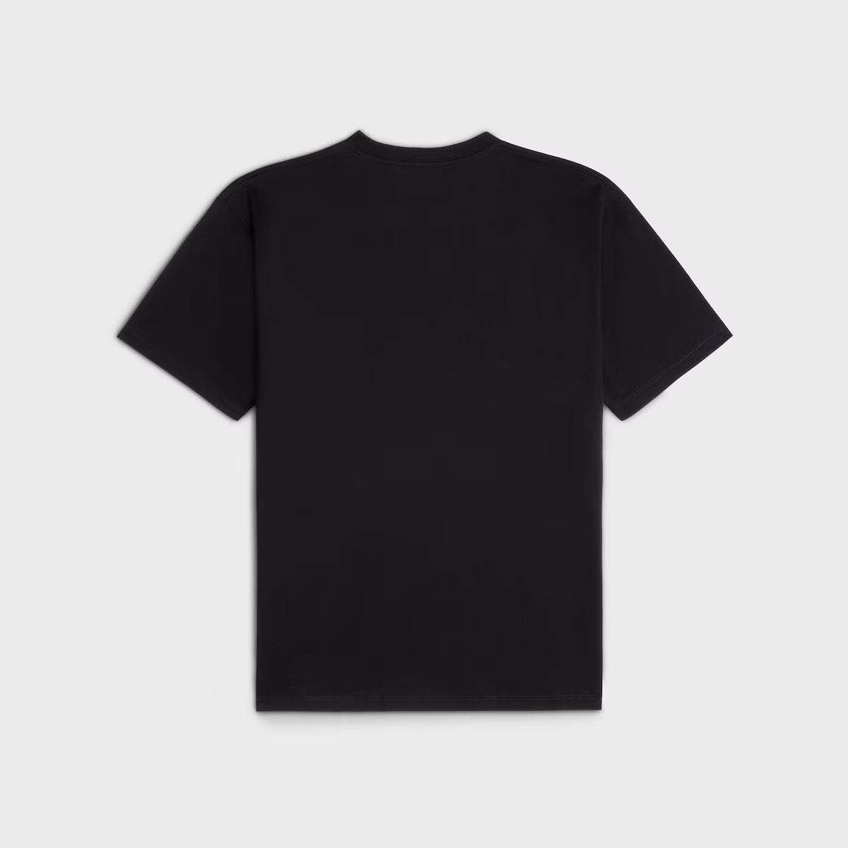 Loose cotton jersey T-shirt, black (back view), no visible logo
