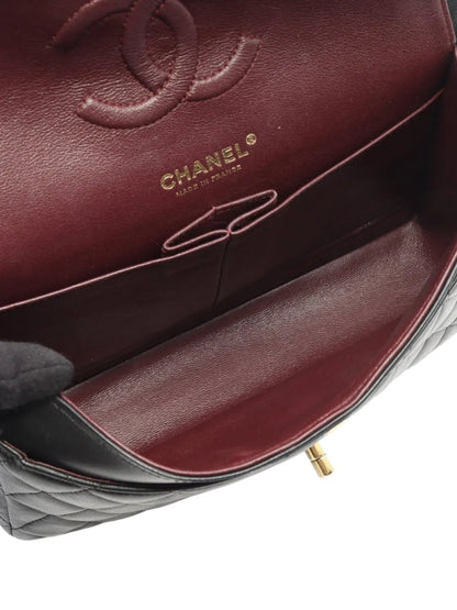 Burgundy interior lining with CHANEL logo and MADE IN FRANCE text