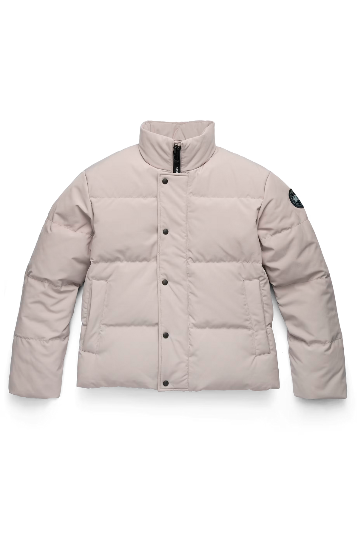 Bayview Parka Black Label – beige Steppjacke mit Knopfleiste und Stehkragen