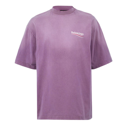 Balenciaga political campaign T-shirt lilac with small chest logo print
