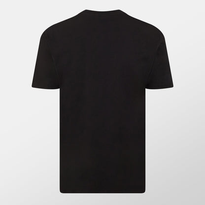 Versace black T-shirt, plain back view