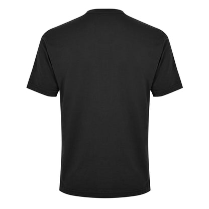 Black crewneck T-shirt, plain back view