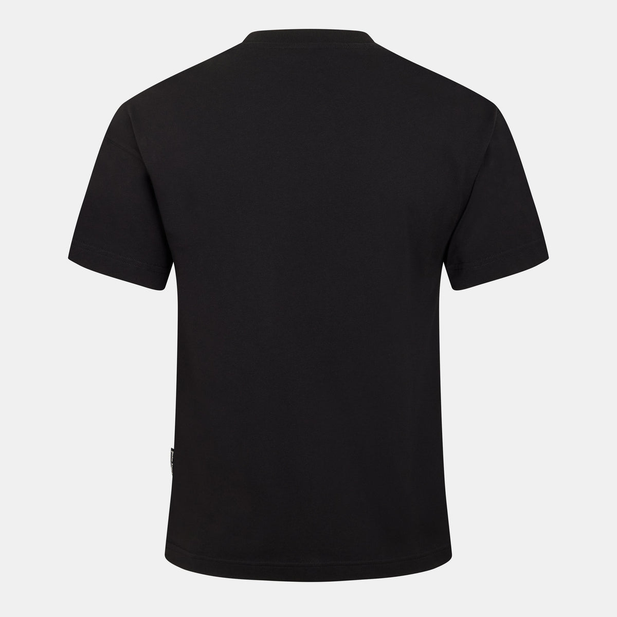 Men's black Palm Angels spray T-shirt, plain back with small side logo