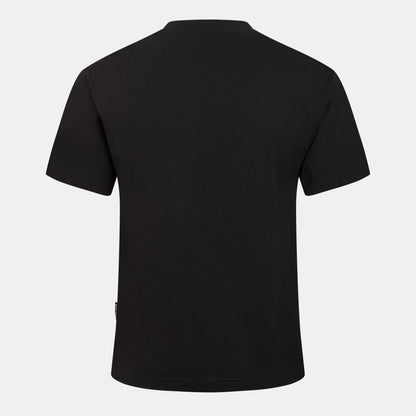 Men's black Palm Angels spray T-shirt, plain back with small side logo