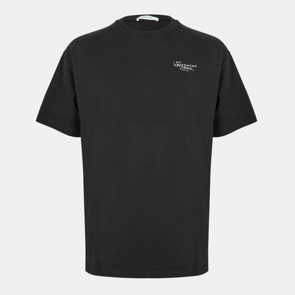 GIVENCHY GIV Stamp T‑Shirt, black, small chest logo