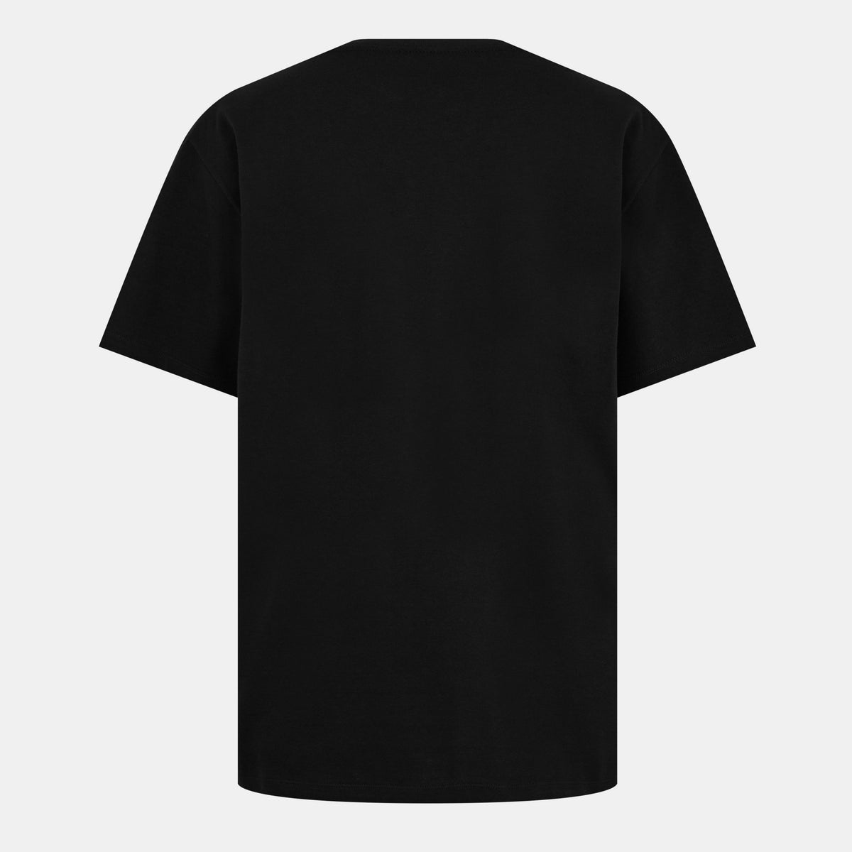 Schwarzes T-Shirt mit schlichter Rückseite ohne Aufdruck