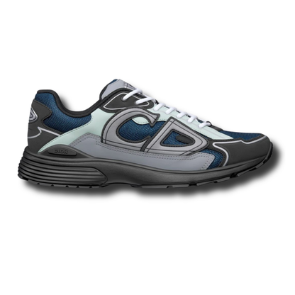 B30 trainers white and blue running sneakers with lace-up and cushioned sole