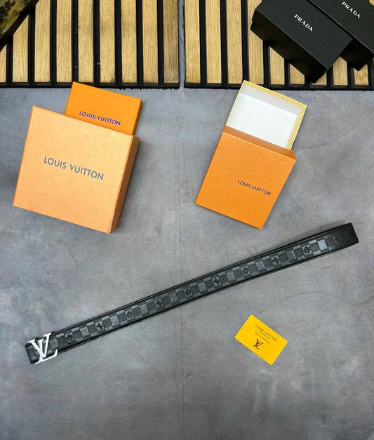 Louis Vuitton Damier Graphite Belt – Black/Grey