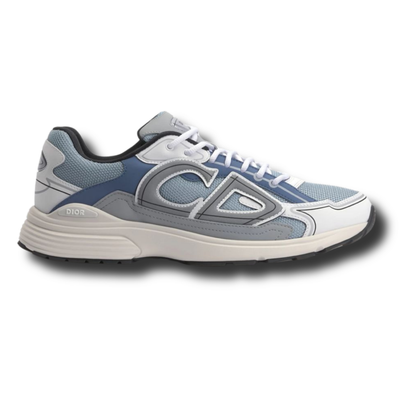 B30 trainers grey and blue lace-up sneakers with thick ribbed outsole