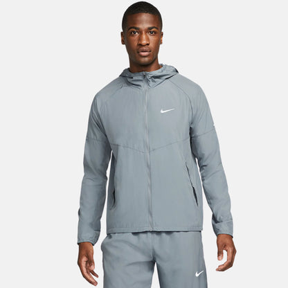 Nike Miler Repel tracksuit hooded zip jacket and jogger pants, light blue