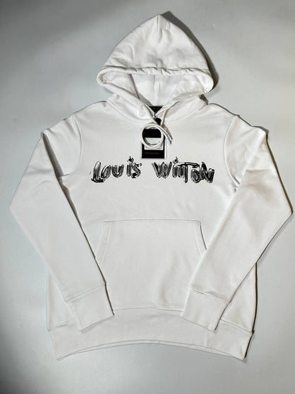 Louis Vuitton Graphic Logo Hoodie – White