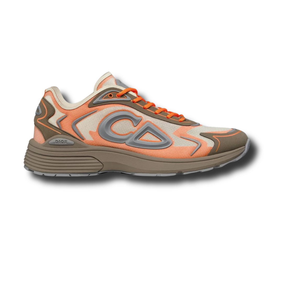 CD B30 Countdown tech sneaker, brown-orange upper with orange laces and gray C-logo