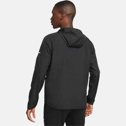 Nike Miler Repel tracksuit jacket with hood and matching pants, black