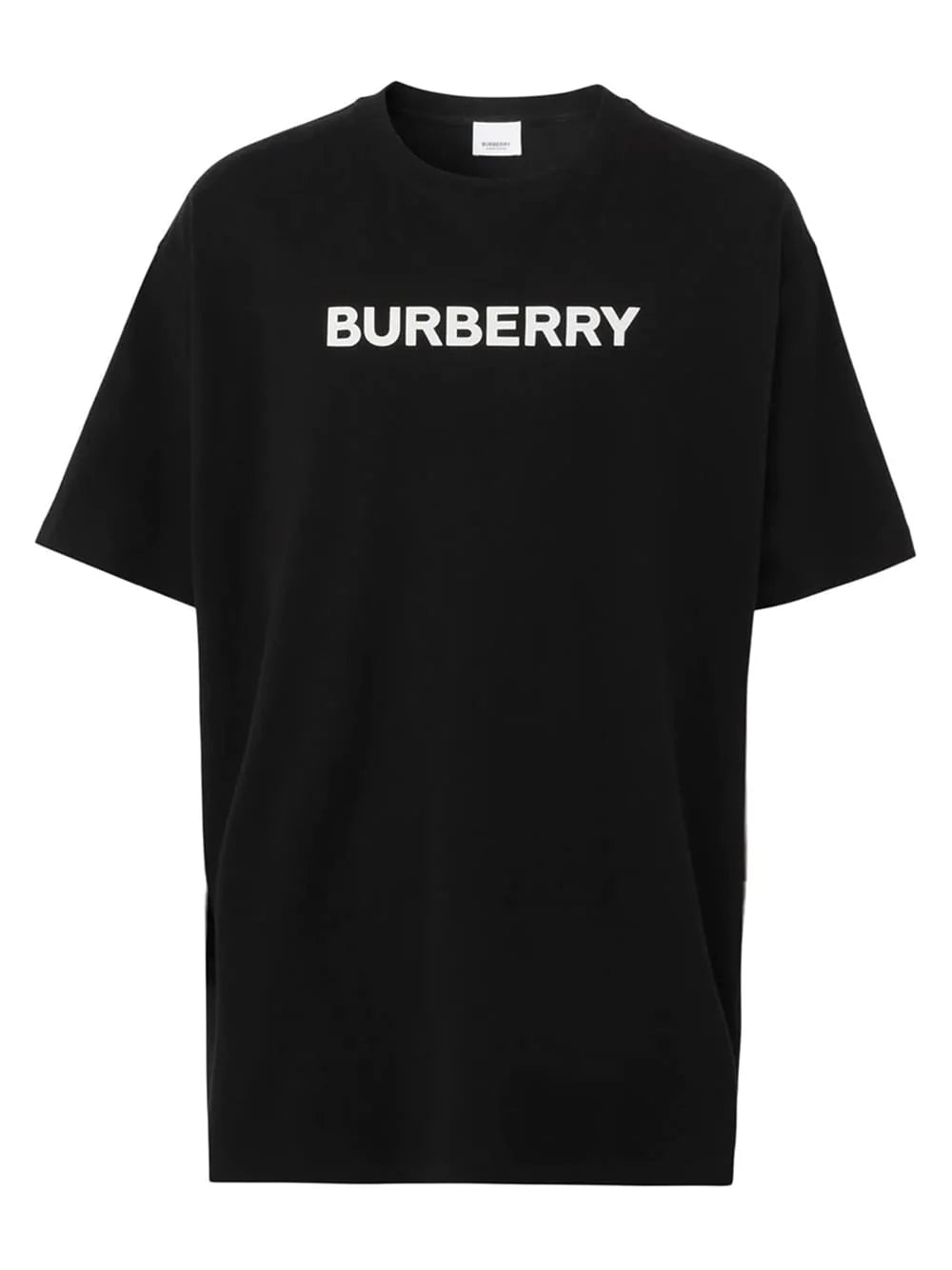 Burberry Harriston logo T-shirt, black crew neck, short sleeves