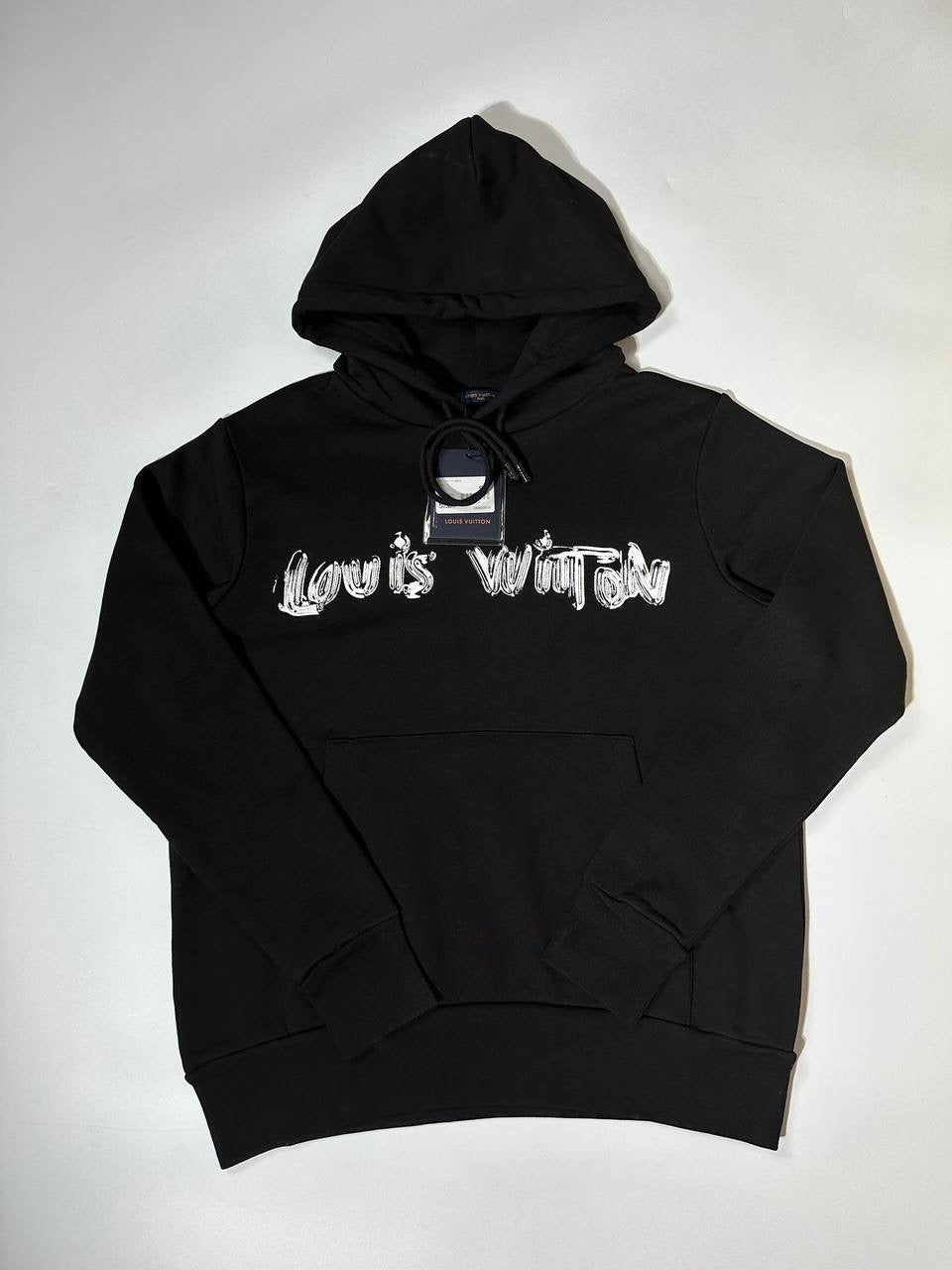 Louis Vuitton Graphic Logo Hoodie – Black