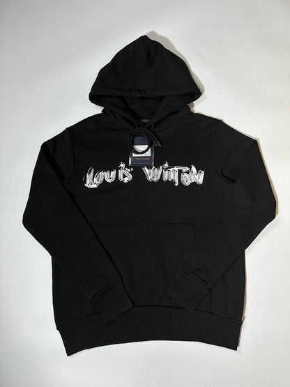 Louis Vuitton Graphic Logo Hoodie – Black