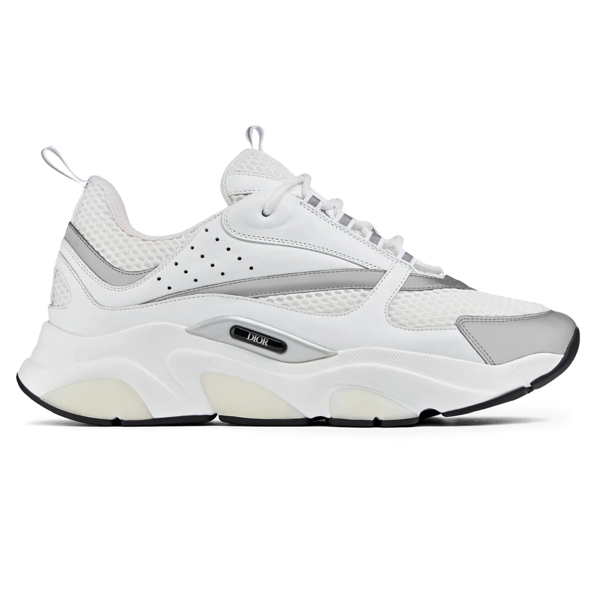 B22 Trainer White with textured panels, white laces, and thick white midsole