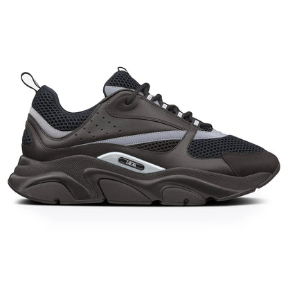 B22 Trainer Dark gray and black with mesh panels, black laces, and thick sole
