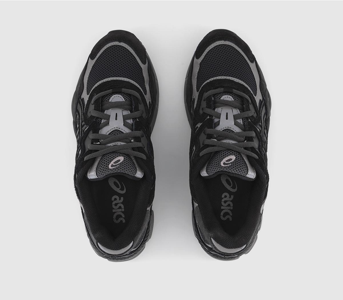 Gel-Nyc Sneaker Graphite Grey/Black, Oberseite mit Schnürsenkeln und asics-Schrift