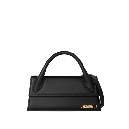 JACQUE Le Chiquito mini leather bag, black with gold-tone logo