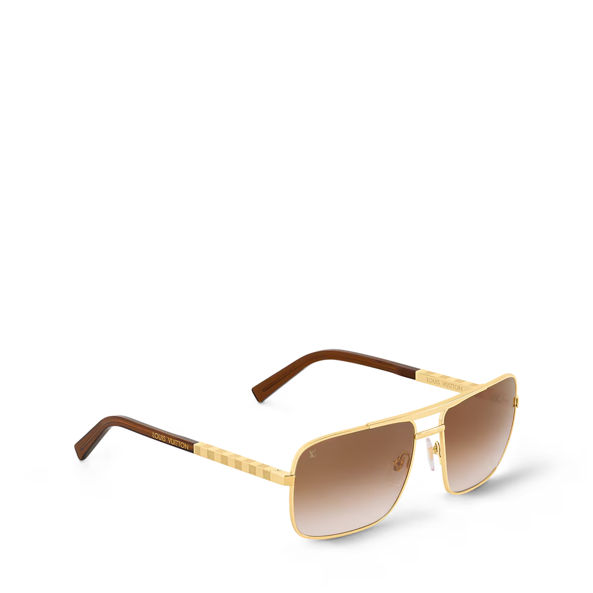 Attitude Sonnenbrille mit goldfarbenem Rahmen und braun getönten Gläsern