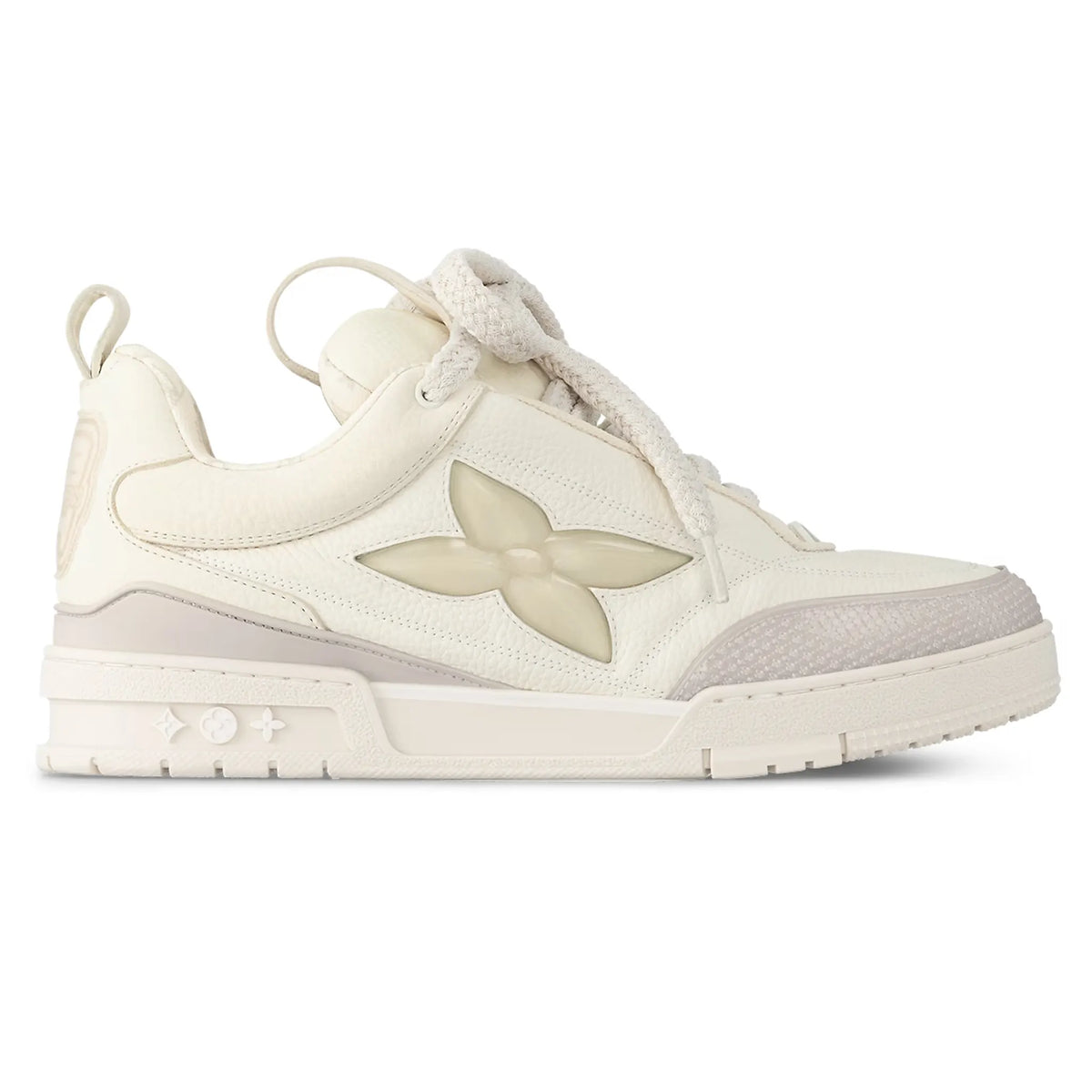 LVE Skate Trainers cream/beige skate sneakers with star patch and white midsole