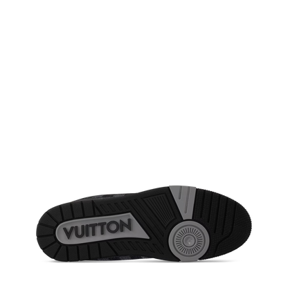LV Trainer outsole with tread pattern and branded traction plate
