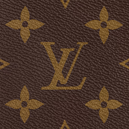 Neverfull GM monogram canvas close-up in brown with gold LV-style pattern