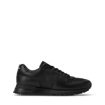 Run Away Sneaker black low-top lace-up with smooth leather panels and logo detail