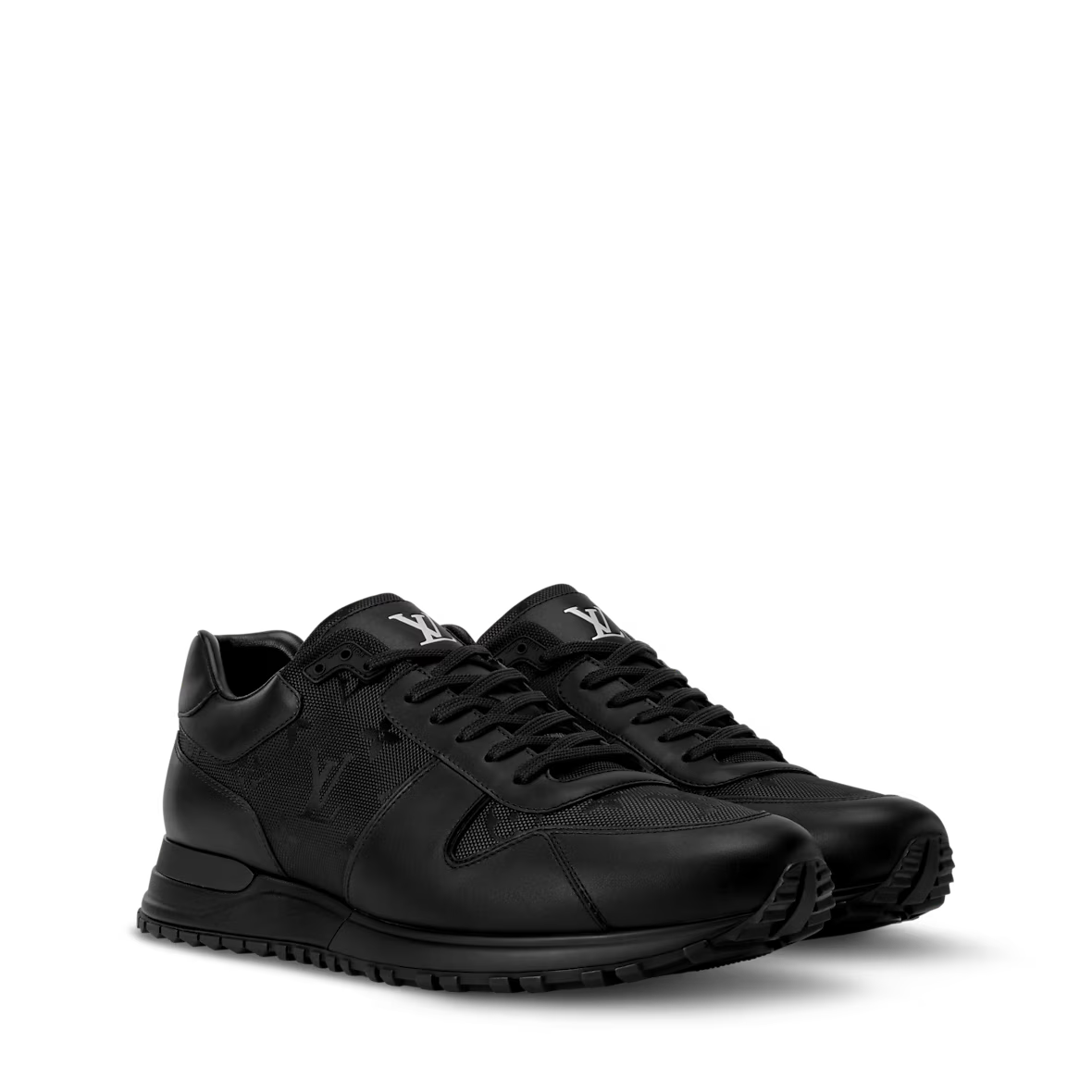 Run Away Sneaker black lace-up with textured panels and chunky rubber sole