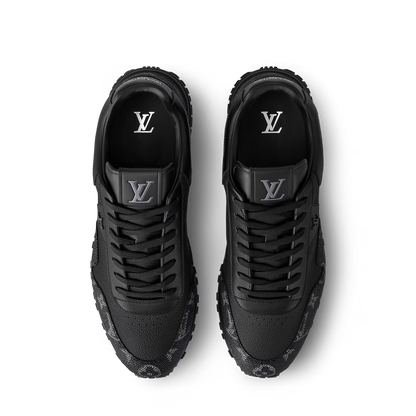 Run Away Trainers black with logo heel tabs and lace-up uppers