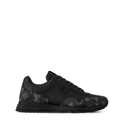 Run Away Trainers black side view with lace-up front and cushioned sole