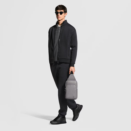 Run Away Trainers in black, worn with laces and low-profile sole