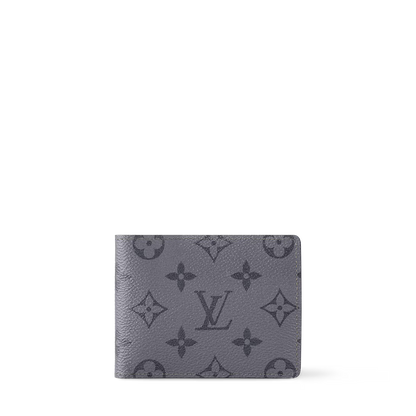 Slender wallet in Monogram Eclipse Reverse color with repeating monogram pattern