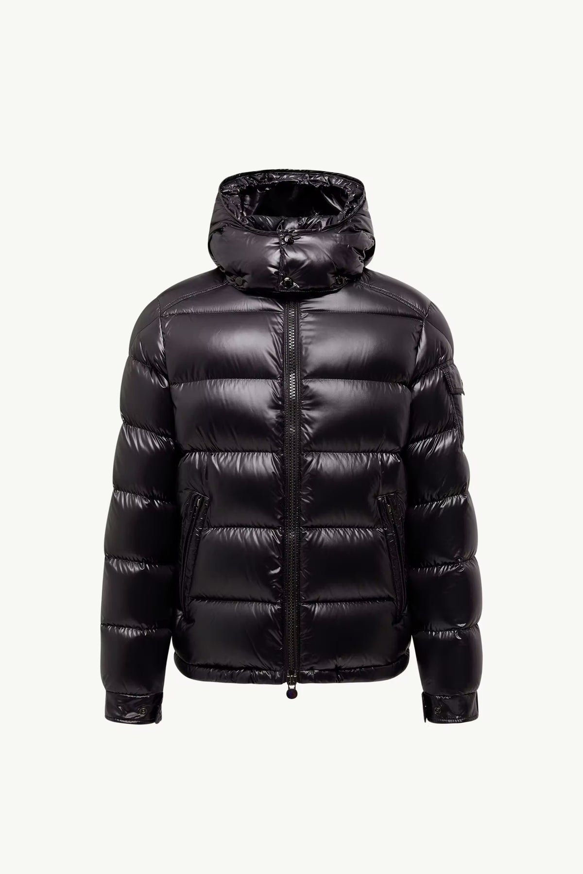 Maya Kapuzen-Daunenjacke, kurze Steppjacke mit durchgehendem Reißverschluss (Moncler)