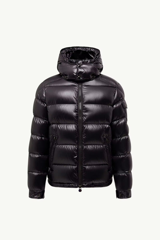 Maya Kapuzen-Daunenjacke, kurze Steppjacke mit durchgehendem Reißverschluss (Moncler)